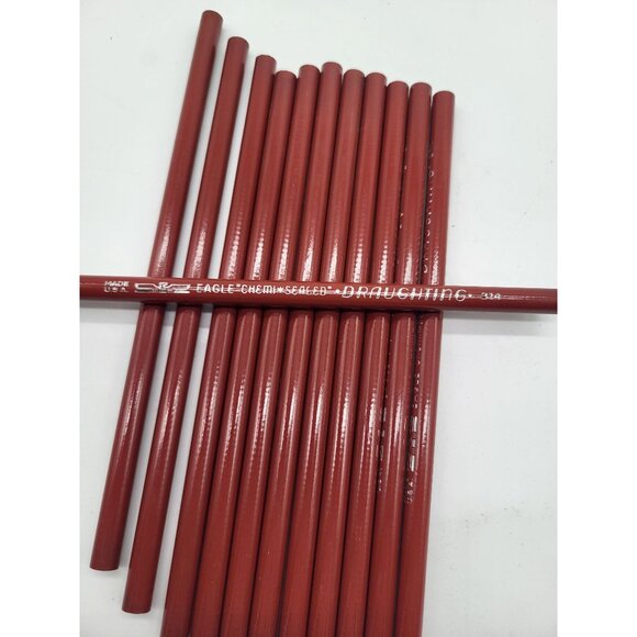 VTG EAGLE Chemi Sealed Draughting Pencils 314 USA Set of 12 Untipped Unsharpened - Picture 9 of 9